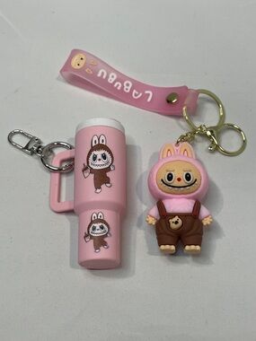 Labubu Key & Tumbler Charm Set